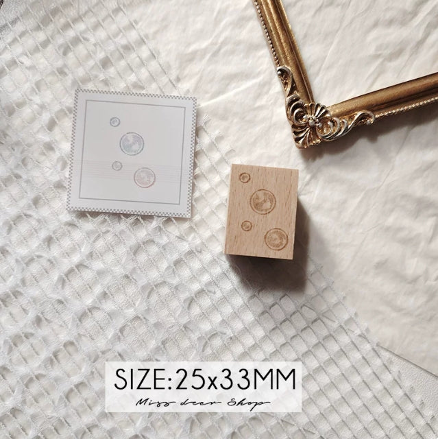 Watercolor Blot Background Wooden Rubber Stamps