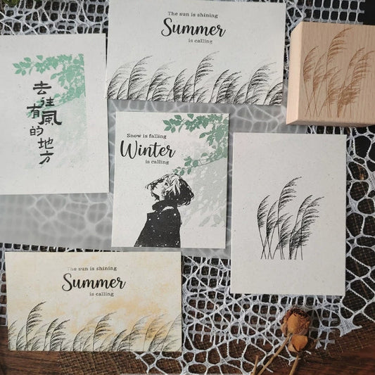 Four Seasons Nature Wooden Rubber Stamps