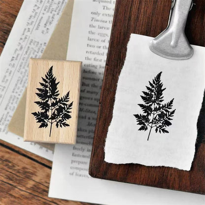 Vintage Botanical & Postmark Wooden Stamps