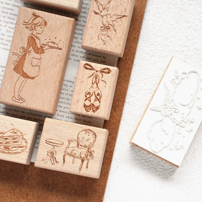 Vintage Fairy Tale | Angel Girl Carousel Ballet Stamps