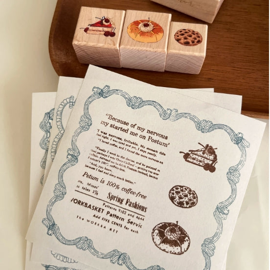 Dessert Time Cake Coffee Cookie Stamps (Series 1)