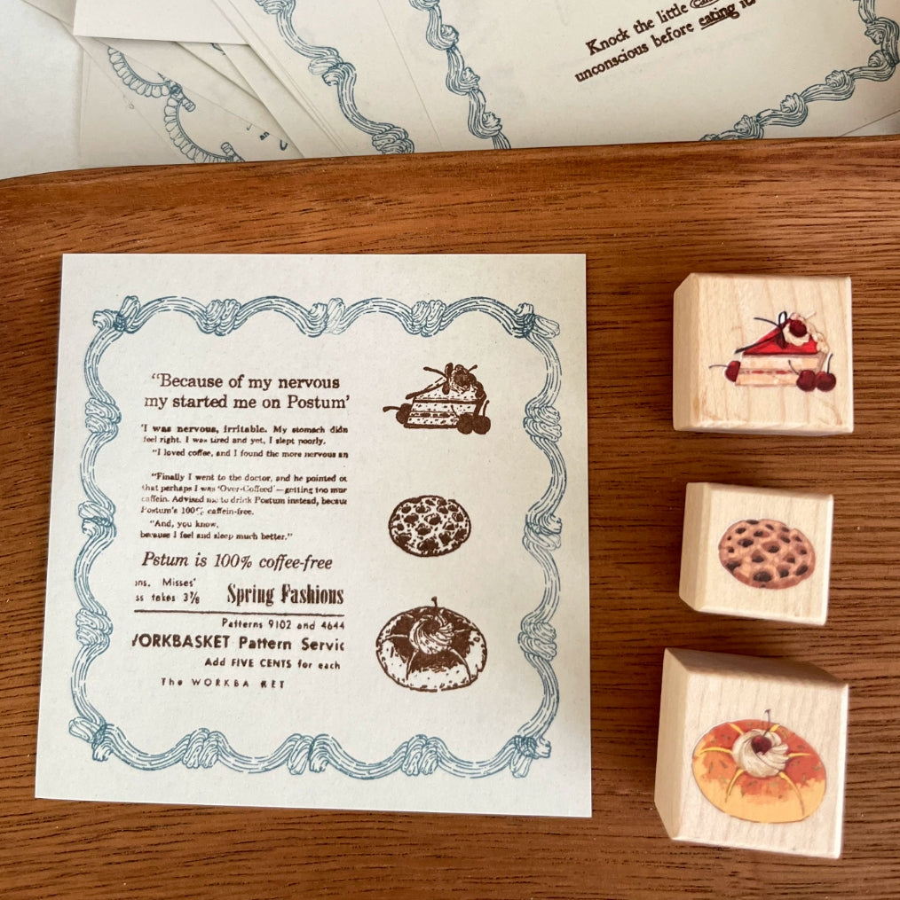 Dessert Time Cake Coffee Cookie Stamps (Series 1)
