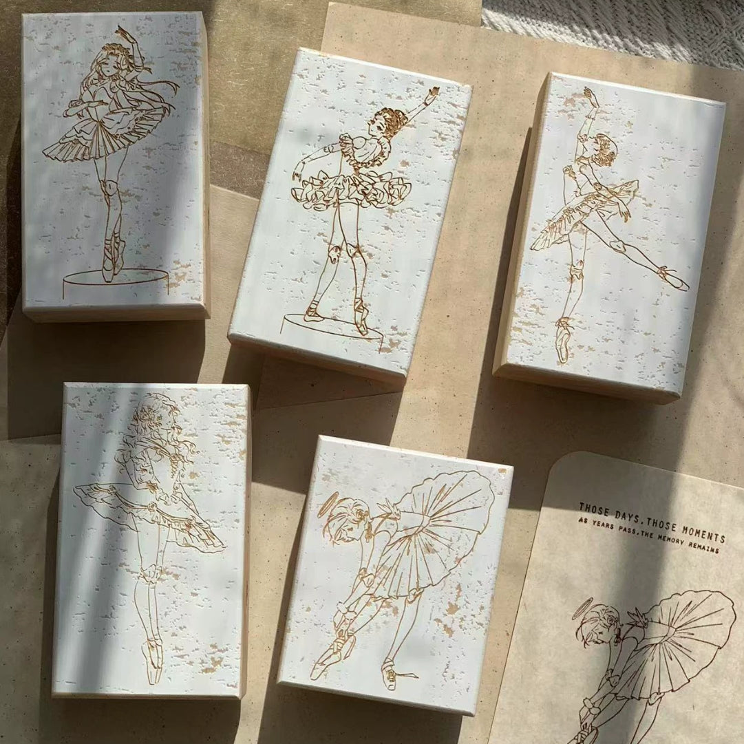 Ballerina's Dream Wooden Rubber Stamp Set