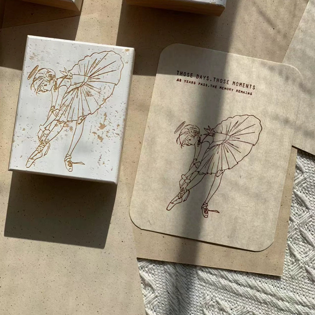 Ballerina's Dream Wooden Rubber Stamp Set