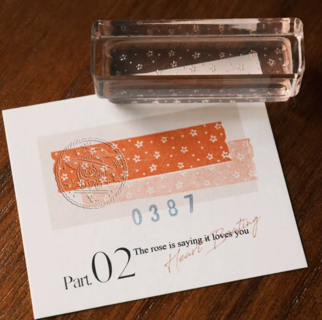 Vintage Background Texture Acrylic Rubber Stamps