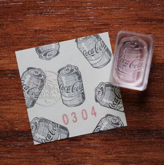 Vintage Chips & Drink Acrylic Rubber Stamp Set