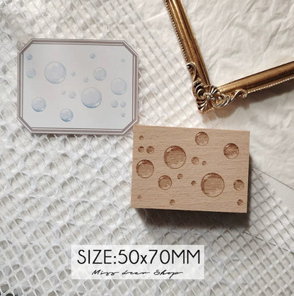 Watercolor Blot Background Wooden Rubber Stamps
