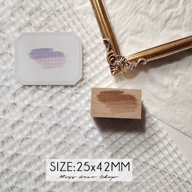 Watercolor Blot Background Wooden Rubber Stamps