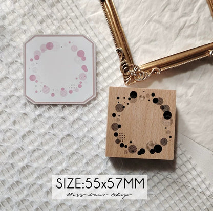 Watercolor Blot Background Wooden Rubber Stamps