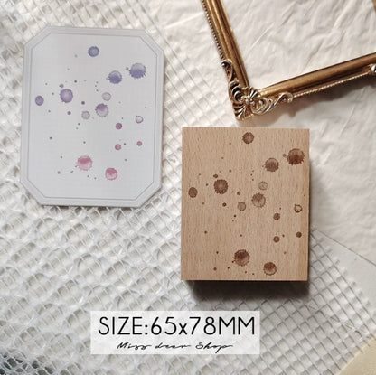 Watercolor Blot Background Wooden Rubber Stamps