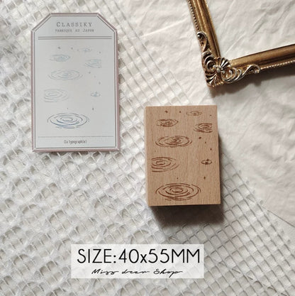 Watercolor Blot Background Wooden Rubber Stamps