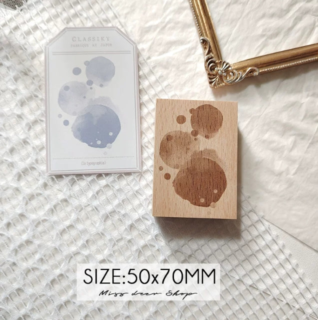 Watercolor Blot Background Wooden Rubber Stamps