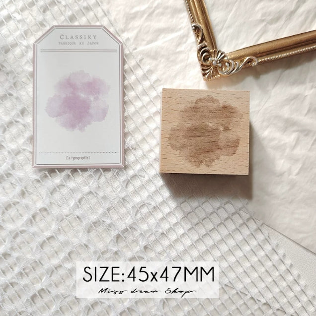 Watercolor Blot Background Wooden Rubber Stamps