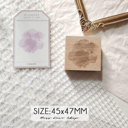 Watercolor Blot Background Wooden Rubber Stamps
