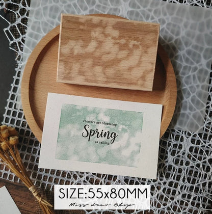 Four Seasons Nature Wooden Rubber Stamps