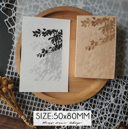Four Seasons Nature Wooden Rubber Stamps