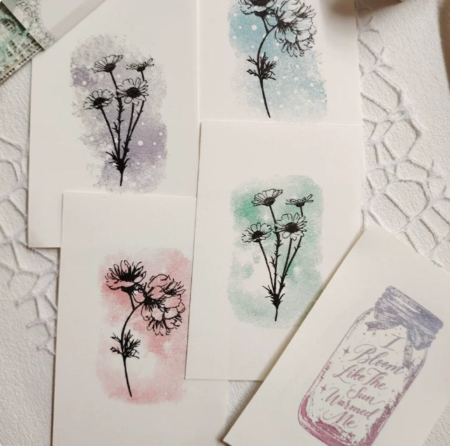 Dreamy Wish Bottle Wooden Rubber Stamps