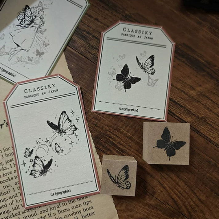 Fairy & Butterfly Wooden Rubber Stamps