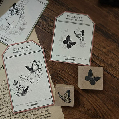 Fairy & Butterfly Wooden Rubber Stamps