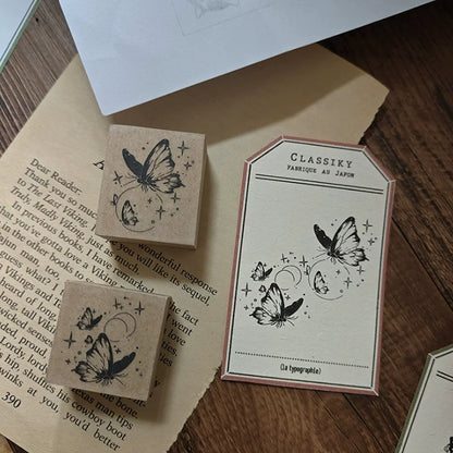 Fairy & Butterfly Wooden Rubber Stamps