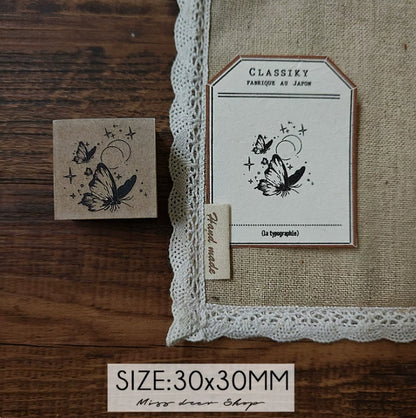 Fairy & Butterfly Wooden Rubber Stamps