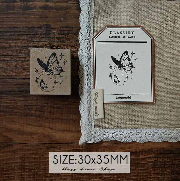 Fairy & Butterfly Wooden Rubber Stamps