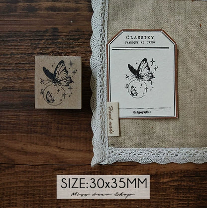 Fairy & Butterfly Wooden Rubber Stamps