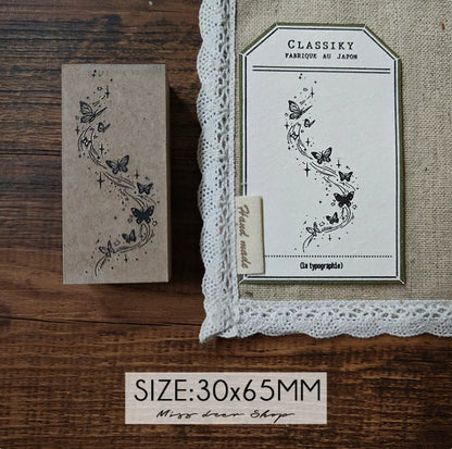 Fairy & Butterfly Wooden Rubber Stamps