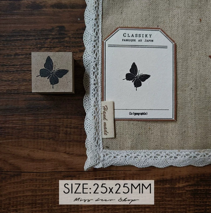Fairy & Butterfly Wooden Rubber Stamps
