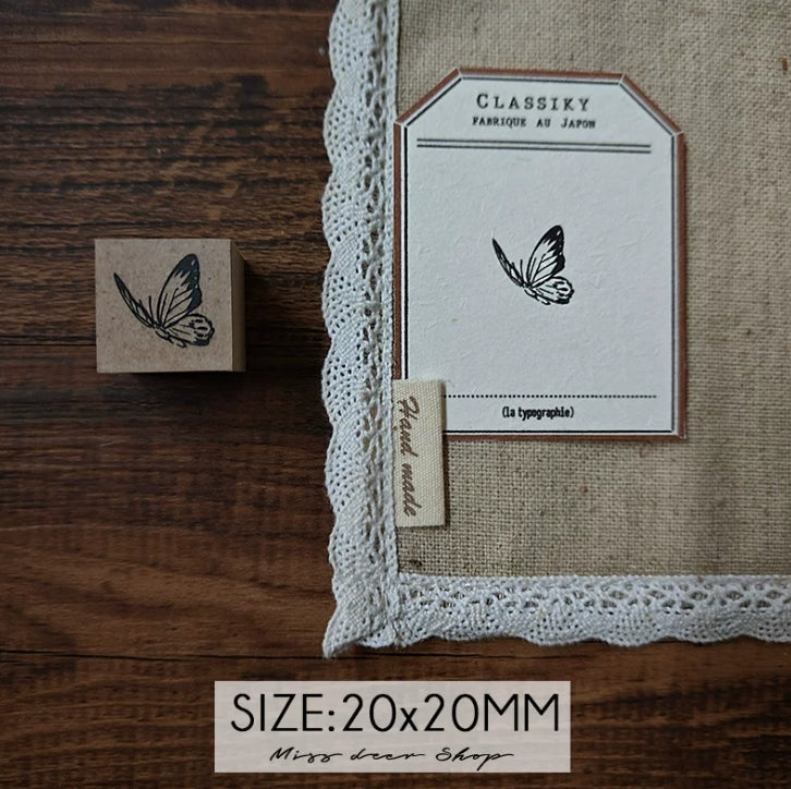 Fairy & Butterfly Wooden Rubber Stamps