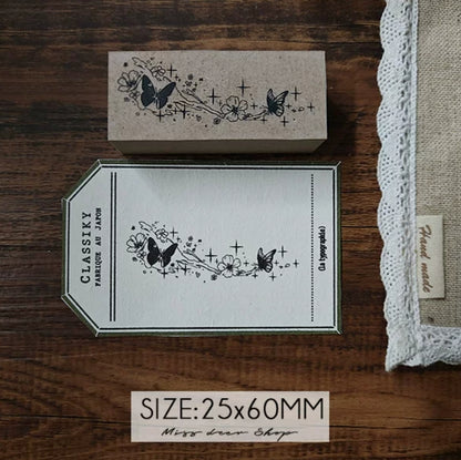 Fairy & Butterfly Wooden Rubber Stamps