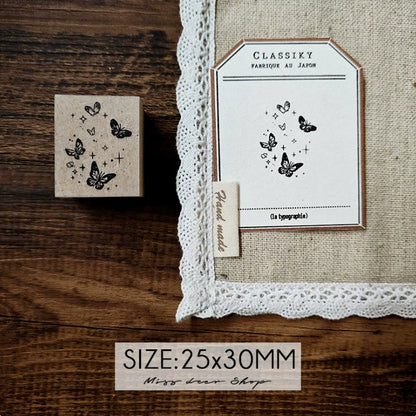 Fairy & Butterfly Wooden Rubber Stamps