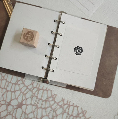 Roses Background and Frame Wooden Rubber Stamp