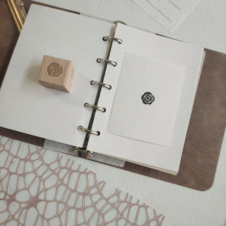 Roses Background and Frame Wooden Rubber Stamp