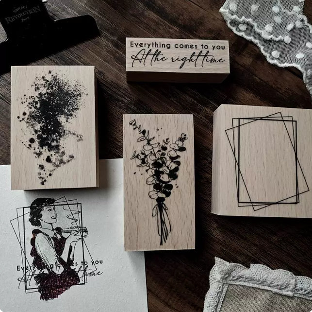 Eucalyptus Plant Quote Text Splatter Frame Stamps