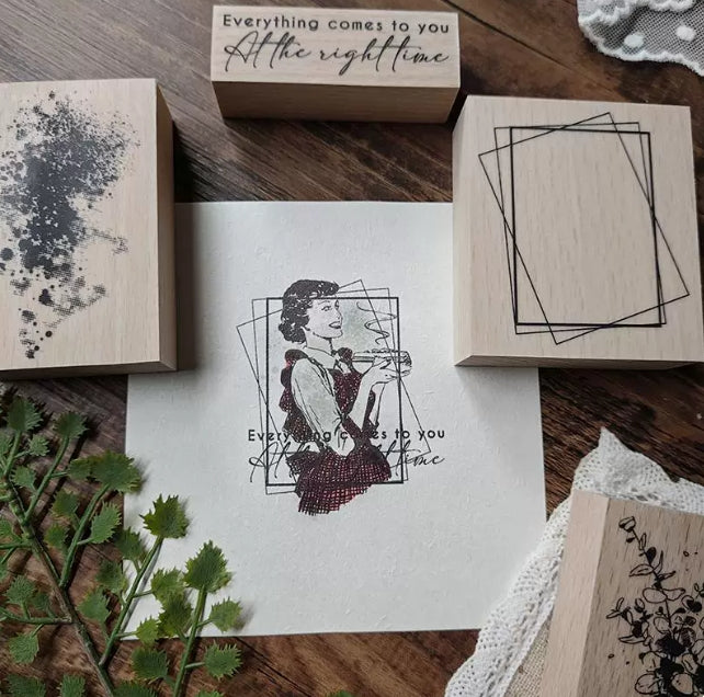 Eucalyptus Plant Quote Text Splatter Frame Stamps