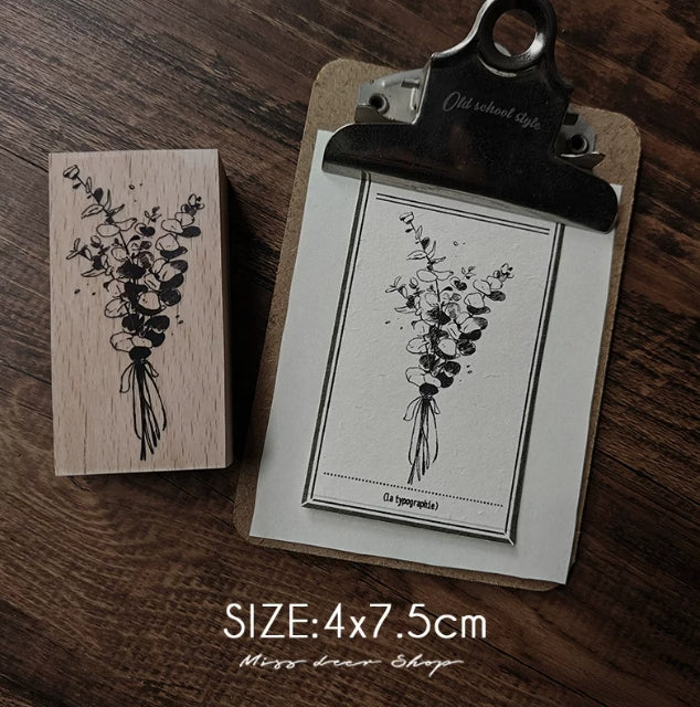 Eucalyptus Plant Quote Text Splatter Frame Stamps