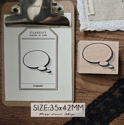 Comic Speech Bubble Wooden Rubber Stamps